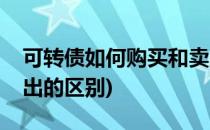 可转债如何购买和卖出(可转债如何购买和卖出的区别)