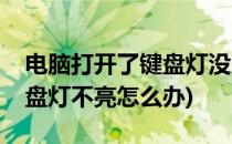 电脑打开了键盘灯没亮怎么办(电脑打开后键盘灯不亮怎么办)