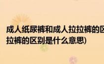 成人纸尿裤和成人拉拉裤的区别是什么(成人纸尿裤和成人拉拉裤的区别是什么意思)