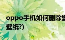 oppo手机如何删除壁纸(oppo手机如何删除壁纸?)