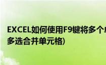 EXCEL如何使用F9键将多个单元格内容进行合并(excel怎么多选合并单元格)