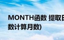 MONTH函数 提取日期的月份值(month函数计算月数)