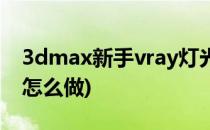 3dmax新手vray灯光步骤(3dmaxvray射灯怎么做)