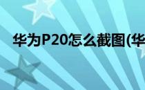 华为P20怎么截图(华为p20怎么截图屏幕)