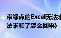 带绿点的Excel无法求和了(带绿点的excel无法求和了怎么回事)