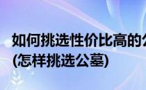 如何挑选性价比高的公墓选择墓地有什么窍门(怎样挑选公墓)