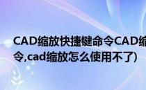 CAD缩放快捷键命令CAD缩放怎么使用(cad缩放快捷键命令,cad缩放怎么使用不了)