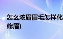 怎么浓眉眉毛怎样化才能更动人(浓眉毛怎么修眉)