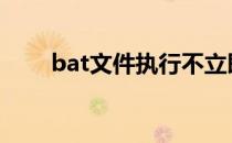 bat文件执行不立即消失的三种方法