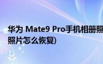 华为 Mate9 Pro手机相册照片删了怎么恢复(mate9删除的照片怎么恢复)