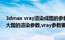 3dmax vray渲染成图的参数设置及步骤(3dmax渲染高清大图的渲染参数,vray参数要怎么设置?)