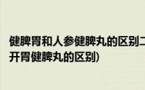 健脾胃和人参健脾丸的区别二字之差作用不同(人参健脾丸与开胃健脾丸的区别)