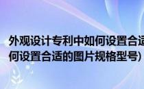 外观设计专利中如何设置合适的图片规格(外观设计专利中如何设置合适的图片规格型号)