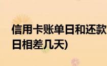 信用卡账单日和还款日(信用卡账单日和还款日相差几天)