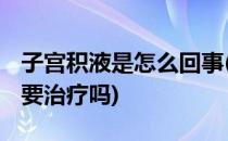 子宫积液是怎么回事(子宫积液是怎么回事 需要治疗吗)