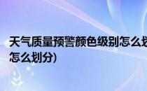 天气质量预警颜色级别怎么划分(天气预报中的预警颜色级别怎么划分)