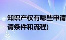 知识产权有哪些申请条件(知识产权有哪些申请条件和流程)