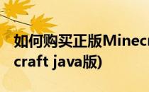 如何购买正版Minecraft(如何购买正版minecraft java版)