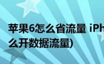 苹果6怎么省流量 iPhone6偷跑流量(苹果6怎么开数据流量)