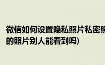 微信如何设置隐私照片私密照片别人能看到吗(微信设为私密的照片别人能看到吗)