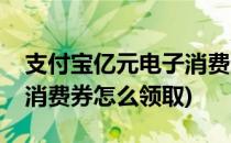 支付宝亿元电子消费券领取方法(支付宝电子消费券怎么领取)