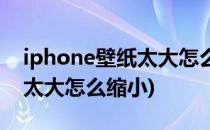 iphone壁纸太大怎么缩小(iphone手机壁纸太大怎么缩小)