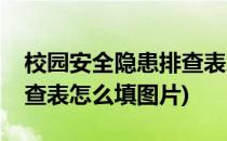 校园安全隐患排查表怎么填(校园安全隐患排查表怎么填图片)