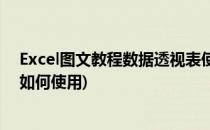 Excel图文教程数据透视表使用教程(excel表格数据透视图如何使用)