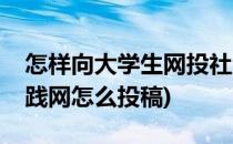 怎样向大学生网投社会实践稿(大学生社会实践网怎么投稿)