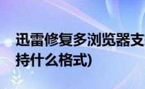 迅雷修复多浏览器支持(迅雷修复多浏览器支持什么格式)