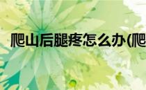 爬山后腿疼怎么办(爬山后腿疼怎么办缓解)