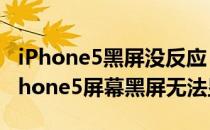 iPhone5黑屏没反应 iPhone5黑屏怎么办(iphone5屏幕黑屏无法显示)