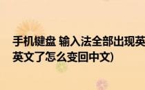 手机键盘 输入法全部出现英文怎么变回中文(手机键盘变成英文了怎么变回中文)