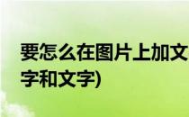 要怎么在图片上加文字(要怎么在图片上加文字和文字)