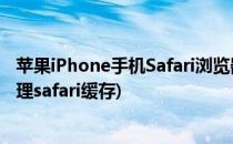 苹果iPhone手机Safari浏览器怎样清理缓存(iphone如何清理safari缓存)