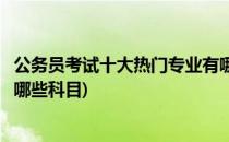 公务员考试十大热门专业有哪些(公务员考试十大热门专业有哪些科目)