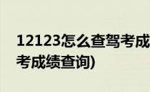 12123怎么查驾考成绩查询(12123怎么查驾考成绩查询)