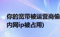 你的宽带被运营商偷偷分配了内网IP怎么办(内网ip被占用)