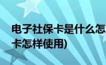 电子社保卡是什么怎么使用(什么是电子社保卡怎样使用)