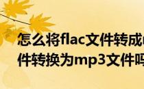 怎么将flac文件转成mp3文件(怎么把flac文件转换为mp3文件吗)