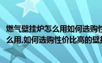 燃气壁挂炉怎么用如何选购性价比高的壁挂炉(燃气壁挂炉怎么用,如何选购性价比高的壁挂炉灶)