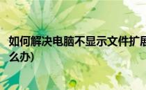 如何解决电脑不显示文件扩展名的问题(文件扩展名不显示怎么办)