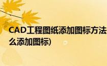 CAD工程图纸添加图标方法 CAd插入图片方法(cad制图怎么添加图标)