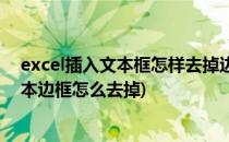 excel插入文本框怎样去掉边框而不去掉文本内容(excel文本边框怎么去掉)