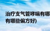 治疗支气管哮喘有哪些偏方(治疗支气管哮喘有哪些偏方好)