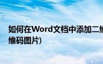 如何在Word文档中添加二维码(如何在word文档中添加二维码图片)