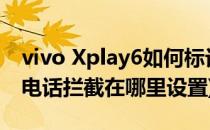 vivo Xplay6如何标记骚扰电话(vivox6骚扰电话拦截在哪里设置)