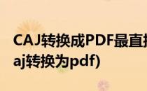 CAJ转换成PDF最直接简单方法没有之一(把caj转换为pdf)