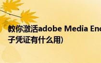 教你激活adobe Media Encoder 2015.3(教你激活医保电子凭证有什么用)