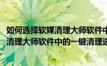 如何选择软媒清理大师软件中的一键清理选项(如何选择软媒清理大师软件中的一键清理选项设置)